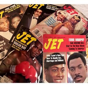 VTG Jet Magazines Lot 16 1988 Arsenio Hall Sugar Ray Lionel Richie Mike Tyson